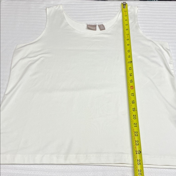 Chico’s Tank Top Microfiber Sleeveless Layering Tank Ecru Cream Extra Large - Picture 6 of 6